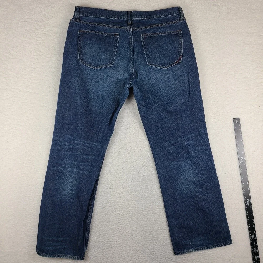 Banana Republic Jeans Mens 38x32‎ Blue Vintage Straight Dark Wash Denim